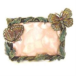 BUTTERFLY ART DECO 24K GOLD CRYSTALS 3 X 4 PHOTO