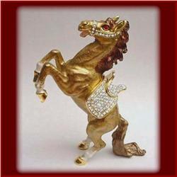 REARING STALLION SWAROVSKI CRYSTAL BOX