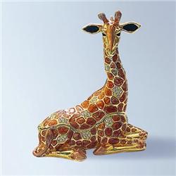 GIRAFFE TRINKET BOX 24K GOLD & SWAROVSKI CRYSTALS
