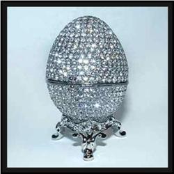 FABERGE PLATINUM EGG 24K GOLD SWAROVSKI CRYSTALS