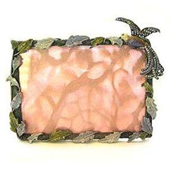 3D BIRD PHOTO FRAME GOLD CRYSTAL PEWTER