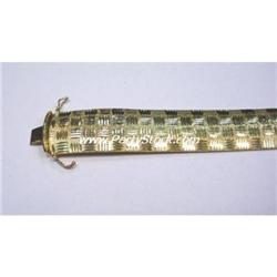 ITALIAN! BIG 3/4 WIDE 14K GOLD BRACELET 26g 7.5