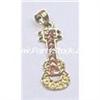 Image 1 : SOLID 14K GOLD FLAMENCO GUITAR PENDANT CHARM
