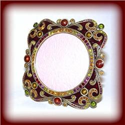 24K GOLD CABOCHAN SWAROVSKI CRYSTAL PHOTO FRAME 3