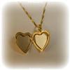 Image 4 : Large Heart Locket Solid 14K Gold 2 Tone 3g 1"