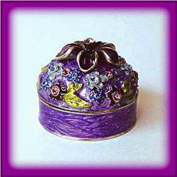 PLUMARIA 24K GOLD & CRYSTALS! JEWELRY BOX TRINKET