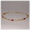 Image 1 : SOLID 10K GOLD GENUINE RUBY DIAMOND BRACELET BANG