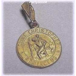 Solid 14K Gold St. Christopher Charm Pendant 1.3g