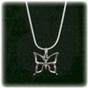 Image 1 : SOLID STERLING SILVER MONARCH BUTTERFLY NECKLACE