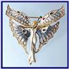 Image 1 : ART DECO FAIRY PIN BROOCH 24K GOLD