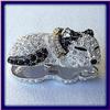 Image 1 : KITTEN PIN BROOCH SWAROVSKI CRYSTALS BW