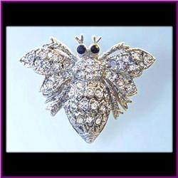 BUMBLE BEE PIN BROOCH SWAROVSKI CRYSTALS