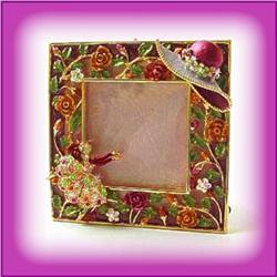 BALLERINA PHOTO FRAME 24K GOLD SWAROVSKI CRYSTALS