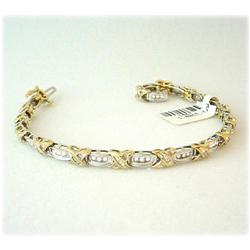 1 CARAT DIAMOND 14K GOLD TENNIS BRACELET