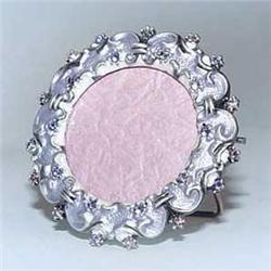 NEW MINI OVAL PHOTO FRAME 24K GOLD CRYSTAL PURPLE