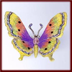 24K GOLD DECORATION SWAROVSKI CRYSTAL BUTTERFLY 