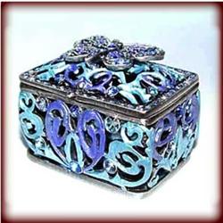 FILIGREE BUTTERFLY 24K GOLD SWAROVSKI CRYSTAL BOX