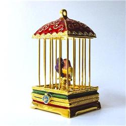 24K GOLD & SWAROVSKI CRYSTALS LOVE BIRDS RING BOX