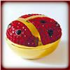 Image 1 : RED LADYBUG GOLD & SWAROVSKI CRYSTALS JEWELRY BOX