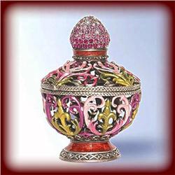 24K GOLD MOROCCAN PINK BOX SWAROVSKI CRYSTAL JEWE