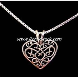 STERLING SILVER CELTIC HEART PENDANT NECKLACE 18