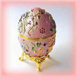 FABERGE BEE 24K GOLD & SWAROVSKI CRYSTALS EGG BOX