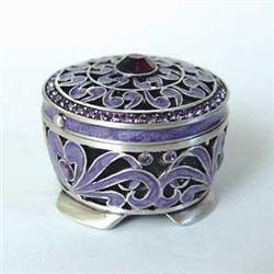 PURPLE PERSIAN 24K GOLD & SWAROVSKI CRYSTALS BOX