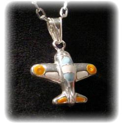 CHARM BIG 1 PENDANT AIRPLANE FLYING SOLID STERLIN