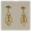 Image 3 : SOLID 14K YELLOW GOLD CHANDELIER EARRINGS DANGLE