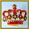 Image 1 : ROYAL CROWN PIN BROOCH 24K GOLD SWAROVSKI CRYSTAL