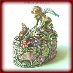 ANGEL BUTTERFLY 24K GOLD & SWAROVSKI CRYSTALS BOX