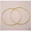 Image 1 : SOLID 14K GOLD HOOPS EARRINGS 2.5" INCH