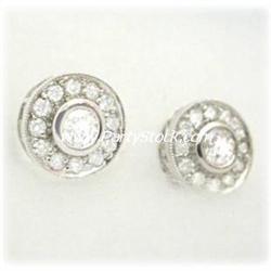1 CTW DIAMOND EARRINGS STUDS 14K GOLD CARAT POSTS