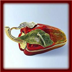 RED HOT CHILI PEPPERS GOLD SWAROVSKI CRYSTAL BOX