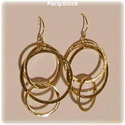 BIG! Solid 14K Yellow Gold Hoops Earrings 2"