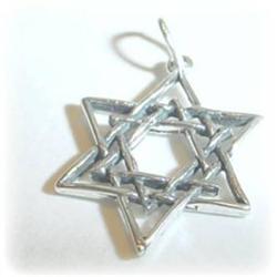 SOLID STERLING SILVER STAR OF DAVID NECKLACE 18