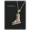 Image 2 : 14K GOLD HOCKEY ROLLER SKATE PENDANT NECKLACE