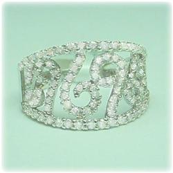 69 Design SOLID 14K GOLD GENUINE DIAMOND RING SIZ