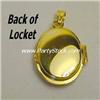 Image 3 : ITALIAN SOLID 14K GOLD OVAL LOCKET ENGRAVED LINED