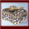 Image 1 : 24K GOLD DRAGONFLY SWAROVSKI CRYSTAL JEWELRY BOX 