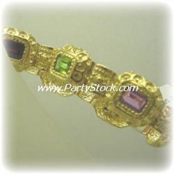 GOLD BRACELET AQUAMARINE AMETHYST PERIDOT TOPAZ