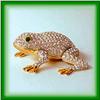Image 1 : JUMPING FROG! GOLD SWAROVSKI CRYSTALS JEWELRY BOX