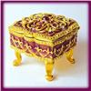 Image 1 : FRENCH FOOTED BOX GOLD SWAROVSKI CRYSTAL JEWELRY