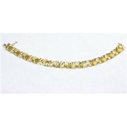 NEW 14K GOLD ITALIAN STAMPATO BRACELET 13G 7 Inch