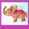 Image 1 : PINK ELEPHANT SWAROVSKI CRYSTAL BROOCH