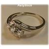Image 1 : Genuine Diamond Ring Solid 14K White Gold Size 7
