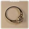 Image 2 : Genuine Diamond Ring Solid 14K White Gold Size 7