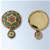 Image 1 : RED GREEN PURSE MIRROR 24K GOLD SWAROVSKI CRYSTAL