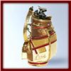 Image 1 : 24K GOLD GOLF BAG SWAROVSKI CRYSTAL JEWELRY BOX  