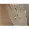 Image 1 : SOLID 14K GOLD 22" CHAIN 6G NECKLACE 2 TONE TWO WHITE YELLOW